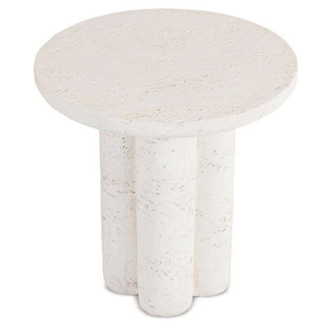 Stolik BROK 46 cm Krem/Beż Nowoczesny