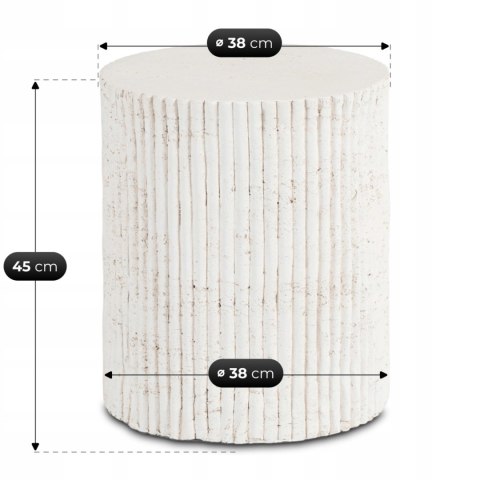 Stolik TIALL 38 cm Krem/Beż Nowoczesny