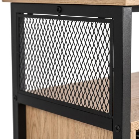 Komoda ARLO 100 cm z Półkami Dąb/Czarny