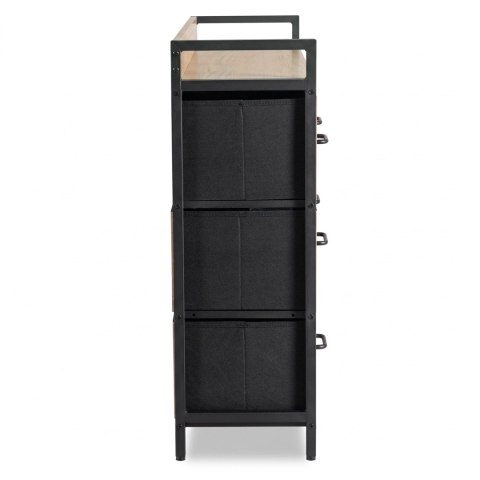 Komoda z Szufladami HUDSON 98 cm Dąb/Czarny