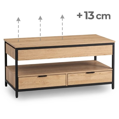 Ławostół Rozkładany LUCA 100 cm Dąb/Czarny