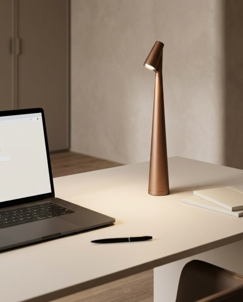 SHP Lampka biurkowa / ogrodowa SHP SLIM brązowa