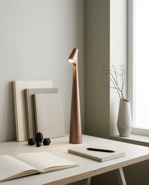 SHP Lampka biurkowa / ogrodowa SHP SLIM brązowa