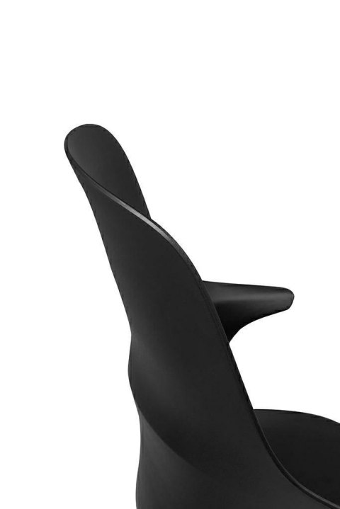 King Home Zestaw 6 krzeseł BRAZO HIGH czarny - polipropylen, metal