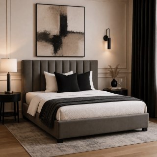 Łóżko120x200 MARI Welurowe Szare