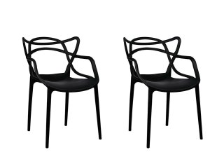 Modesto Design MODESTO zestaw 2 krzeseł HILO czarne - polipropylen