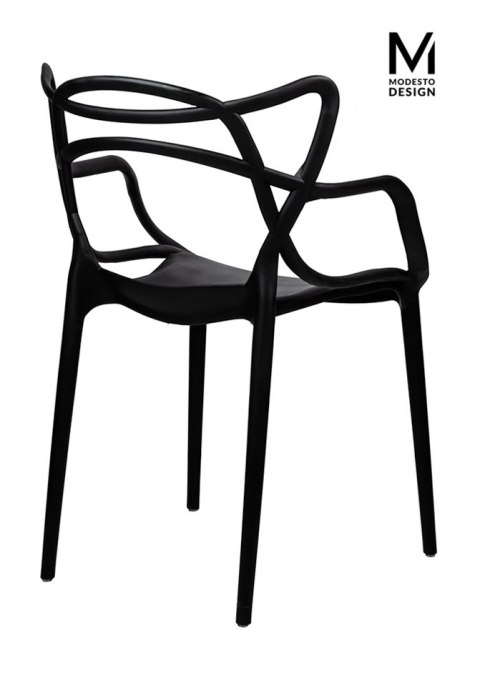 Modesto Design MODESTO zestaw 2 krzeseł HILO czarne - polipropylen