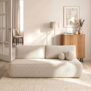 Sofa Rozkładana ARVETO Beżowa Boucle