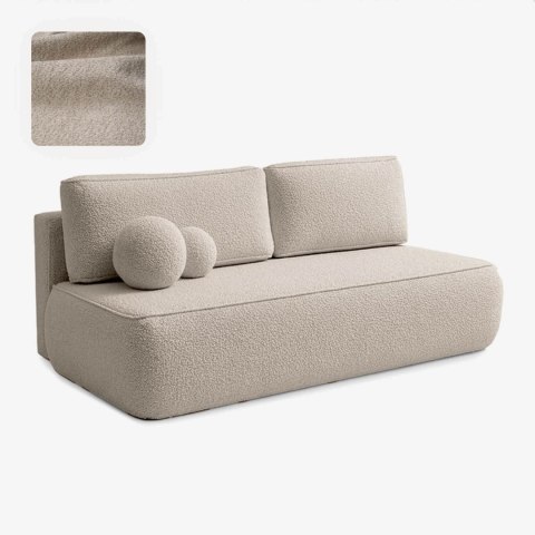 Sofa Rozkładana ARVETO Beżowa Boucle