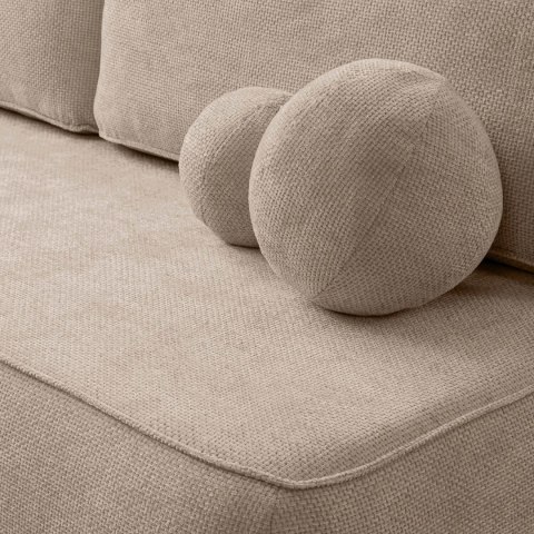 Sofa Rozkładana ARVETO Beżowa Szenilowa