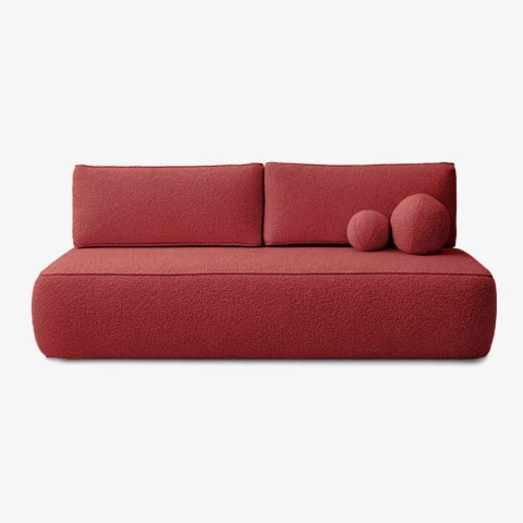 Sofa Rozkładana ARVETO Bordowa Boucle