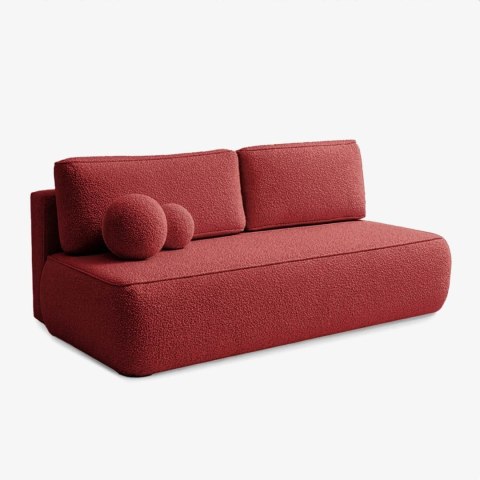 Sofa Rozkładana ARVETO Bordowa Boucle