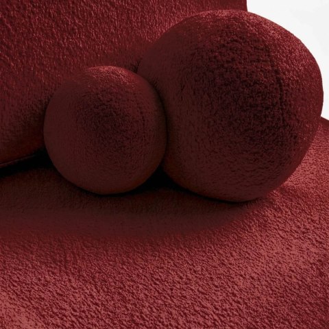 Sofa Rozkładana ARVETO Bordowa Boucle