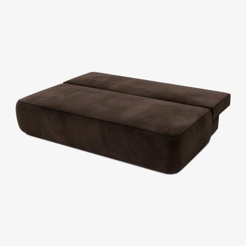 Sofa Rozkładana ARVETO Brązowa Welurowa