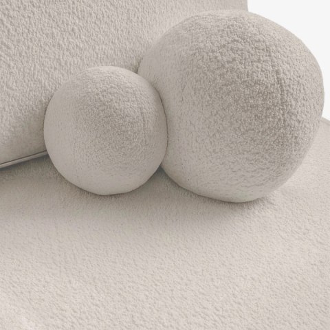 Sofa Rozkładana ARVETO Kremowa Boucle