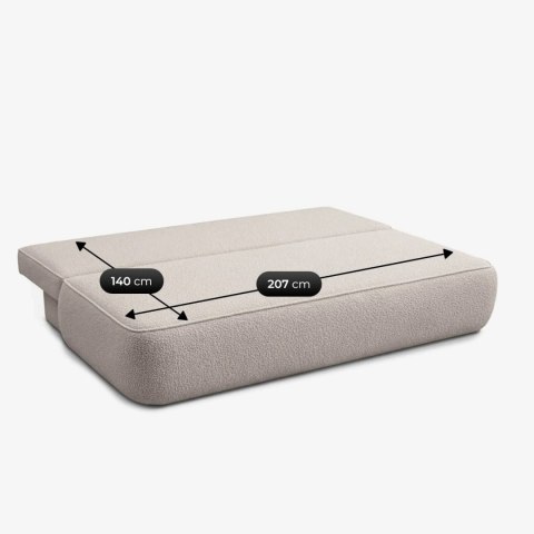 Sofa Rozkładana ARVETO Kremowa Boucle