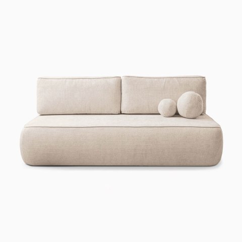 Sofa Rozkładana ARVETO Kremowa Szenilowa