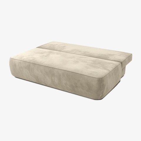 Sofa Rozkładana ARVETO Kremowa Welurowa
