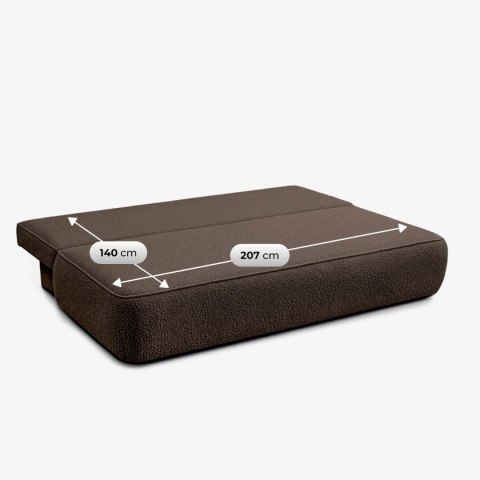 Sofa Rozkładana ARVETO Mocca Boucle