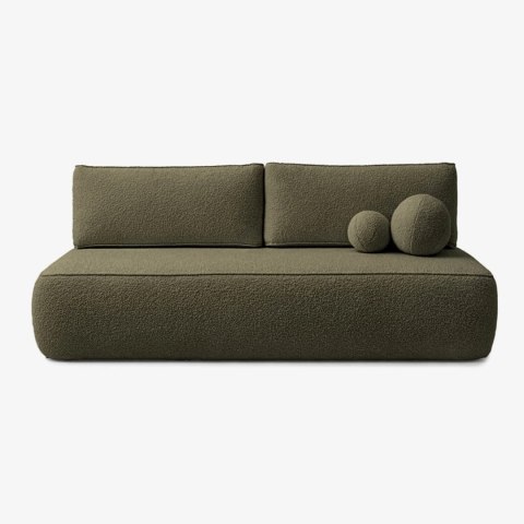 Sofa Rozkładana ARVETO Oliwkowa Boucle