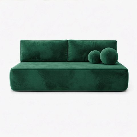 Sofa Rozkładana ARVETO Zielona Welurowa