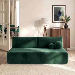 Sofa Rozkładana ARVETO Zielona Welurowa