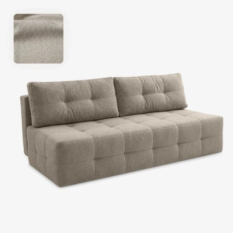 Sofa Rozkładana MORANA Beżowa Boucle
