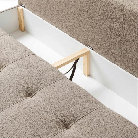 Sofa Rozkładana MORANA Beżowa Boucle