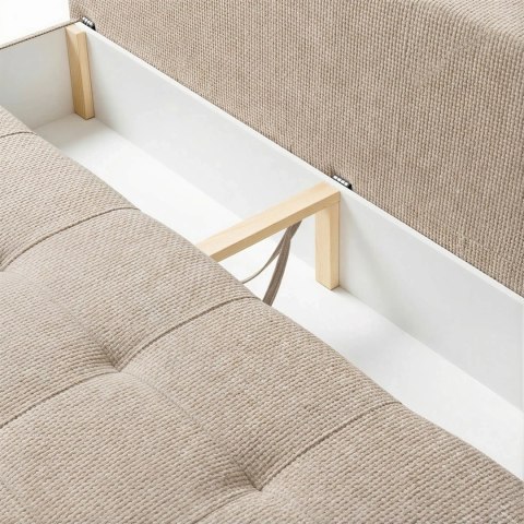 Sofa Rozkładana MORANA Beżowa Szenilowa