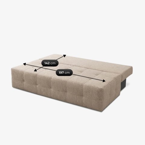 Sofa Rozkładana MORANA Beżowa Szenilowa