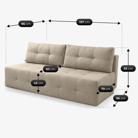 Sofa Rozkładana MORANA Beżowa