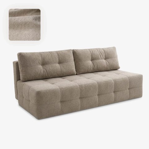 Sofa Rozkładana MORANA Kremowa Boucle