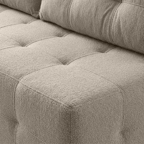 Sofa Rozkładana MORANA Kremowa Boucle