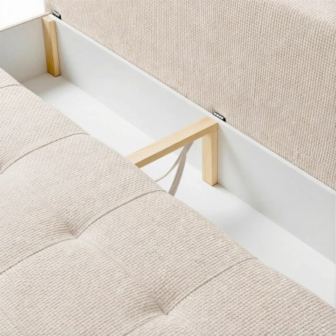 Sofa Rozkładana MORANA Kremowa Szenilowa