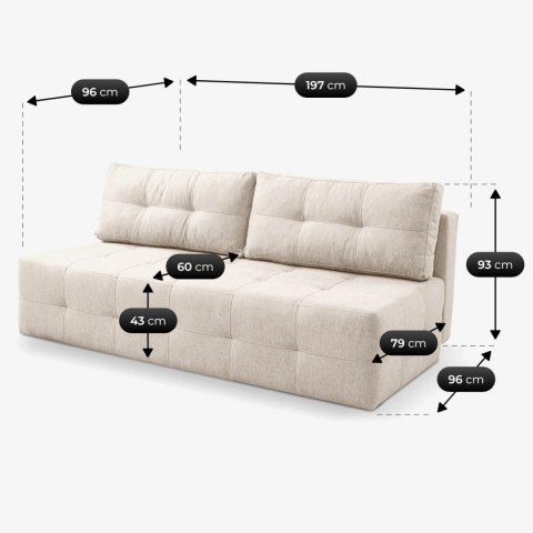 Sofa Rozkładana MORANA Kremowa