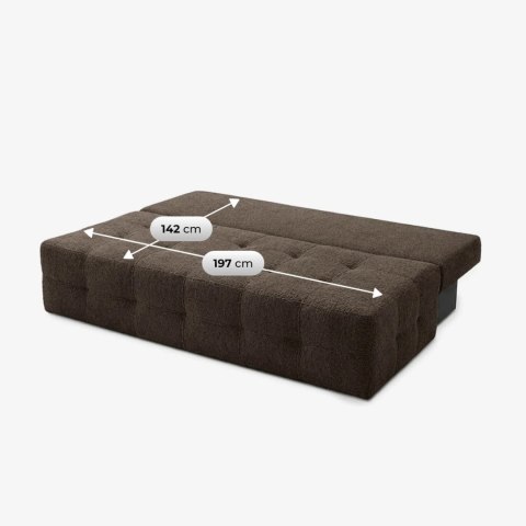 Sofa Rozkładana MORANA Mocca Boucle