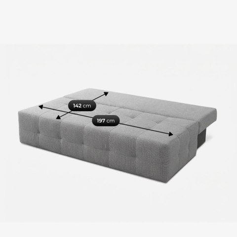 Sofa Rozkładana MORANA Szara Szenilowa