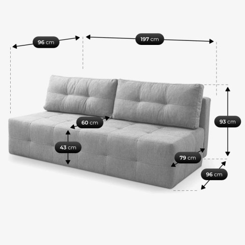 Sofa Rozkładana MORANA Szara