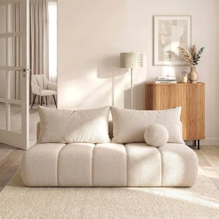 Sofa Rozkładana SARIA Beżowa Boucle