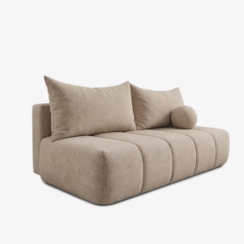 Sofa Rozkładana SARIA Beżowa Szenilowa