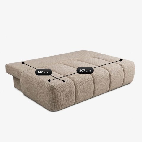 Sofa Rozkładana SARIA Beżowa Szenilowa