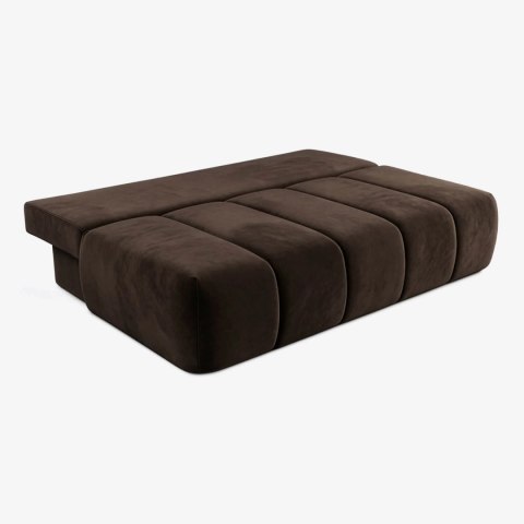 Sofa Rozkładana SARIA Brązowa Welurowa