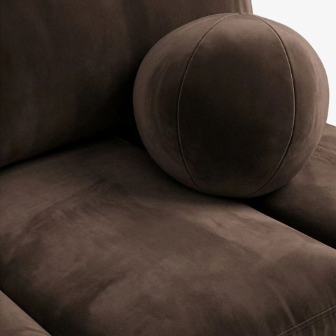 Sofa Rozkładana SARIA Brązowa Welurowa