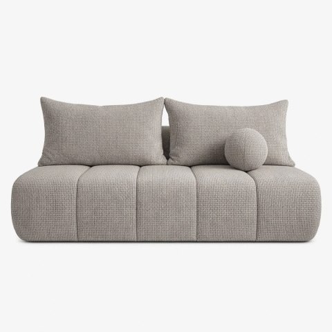 Sofa Rozkładana SARIA Jasnoszara Szenilowa