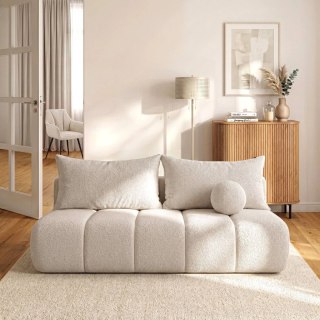 Sofa Rozkładana SARIA Kremowa Boucle