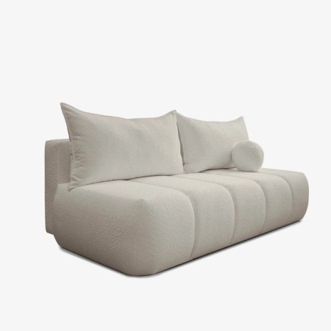 Sofa Rozkładana SARIA Kremowa Boucle