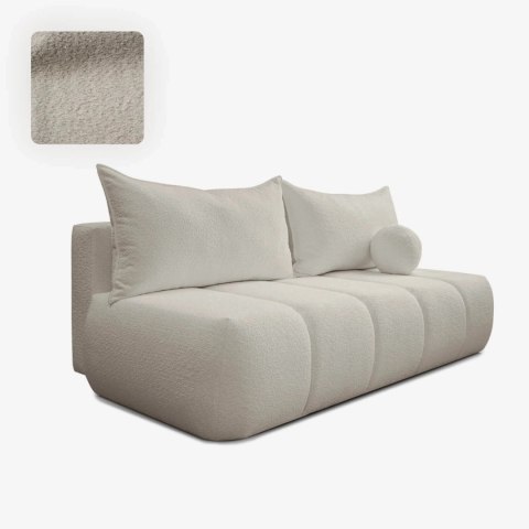 Sofa Rozkładana SARIA Kremowa Boucle