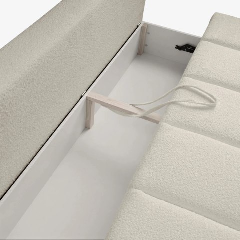 Sofa Rozkładana SARIA Kremowa Boucle