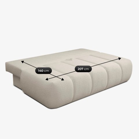Sofa Rozkładana SARIA Kremowa Boucle