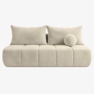Sofa Rozkładana SARIA Kremowa Welurowa